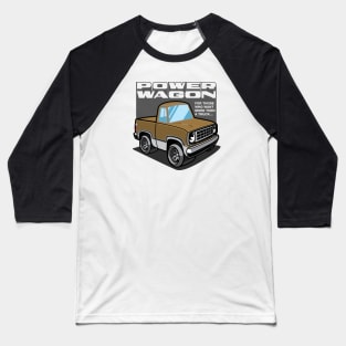 Medium Gold - Power Wagon (White Base) Baseball T-Shirt